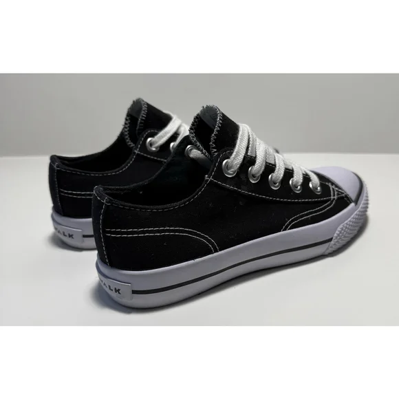 Airwalk Legacee Black & White Canvas Sneakers Lightweight Womens Size 5 New - Picture 3 of 10